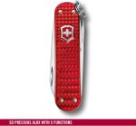 Victorinox Classic SD Precious Alox Swiss Army Knife, Compact 5 Function Swiss Made Pocket Knife with Small Blade, Screwdriver and Key Ring - Iconic Red