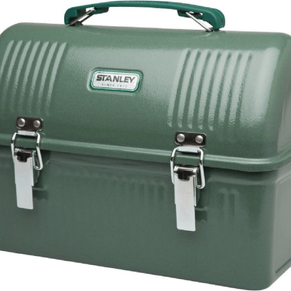 Stanley Classic Lunch Box 10 qt | Vintage Metal Lunchbox | Durable Meal Container with Handle and Latch | Stores Food, Drinks, Thermos, Water Bottle