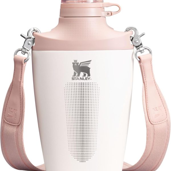 Stanley Cross Bottle 23 oz | Travel Water Bottle with Jacquard Strap | Leakproof Tritan Lid with Removable Straw | Insulated Stainless Steel | BPA-Free | Rose Quartz